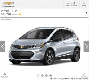 New Chevy Bolt EV Premium, from Chevrolet.com