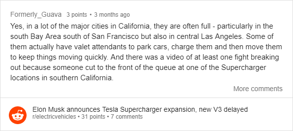 A Reddit comment from 'Formerly_Guava' saying that 'Yes, in a lot of the major cities in California, they are often full...' - and also that this has resulted in fights breaking out!