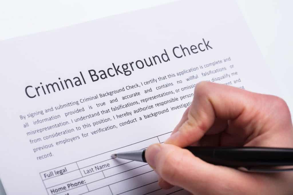 Criminal background check consent form