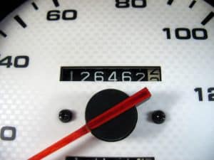 Car Odometer showing high mileage of 264463