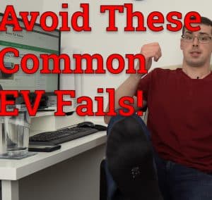 YouTube thumbnail showing me braking with the text Avoid These Common EV Fails
