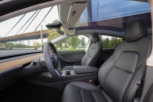A look at the Tesla Model Y seats and headrest